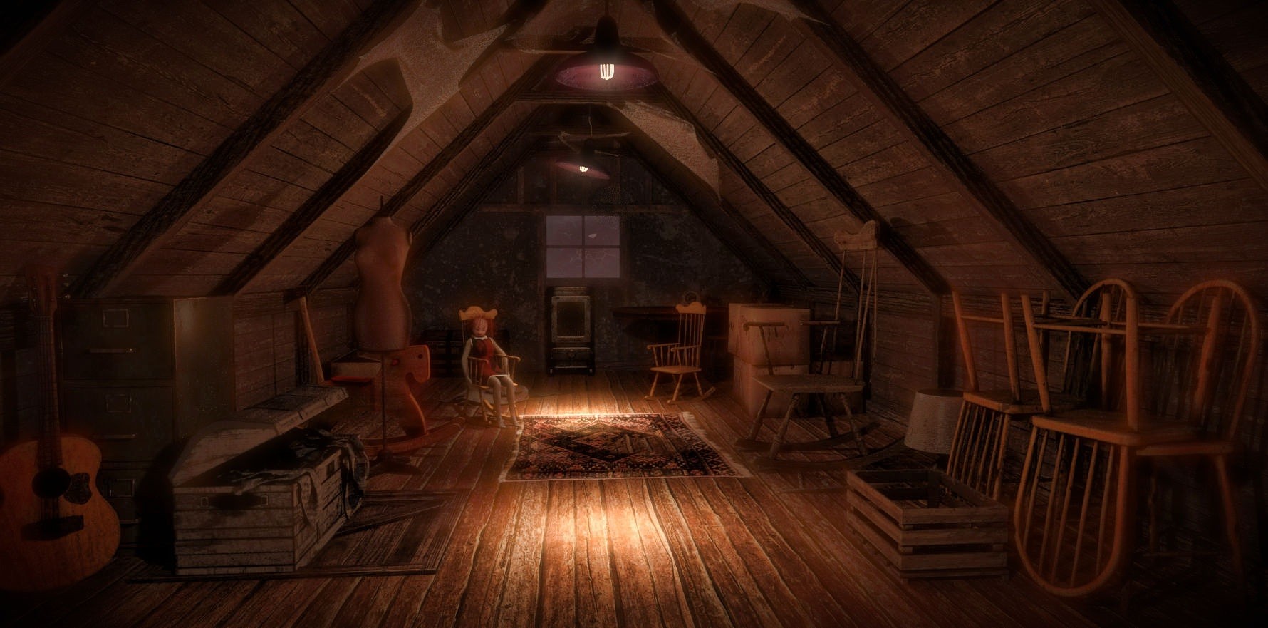 old attic room