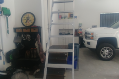 30 Inch Ladder with assist pole and custom built step